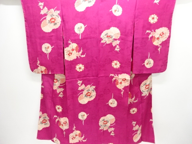 JAPANESE KIMONO / ANTIQUE KIMONO / TAISHO ROMAN STYLE / MON KINSHA / SNOWFLAKE